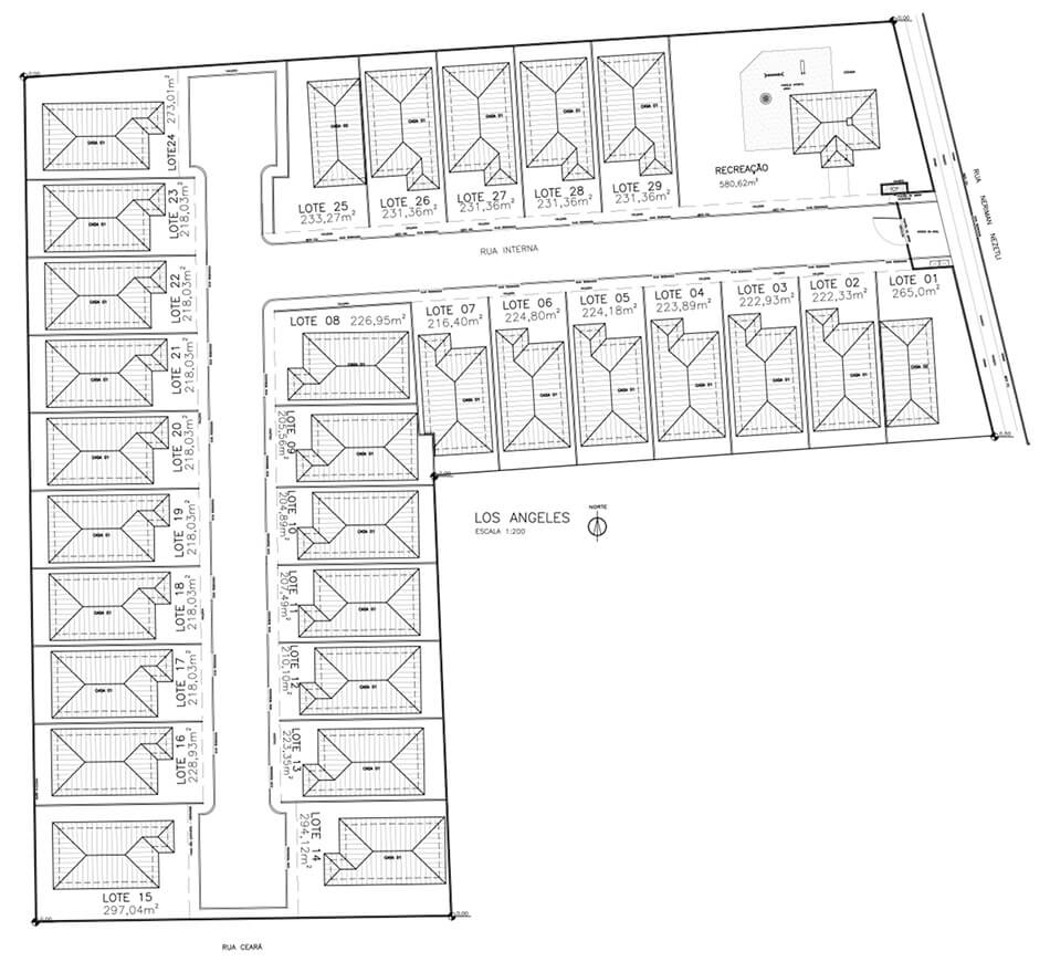 Residencial Los Angeles — implantação